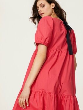 Peter Som Pink Tiered Midi With Black Tie Back (TRR Sale) THE Summer Dress